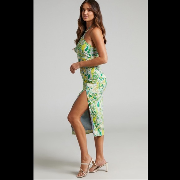 Showpo Halter Floral Midi Dress - Picture 2 of 2
